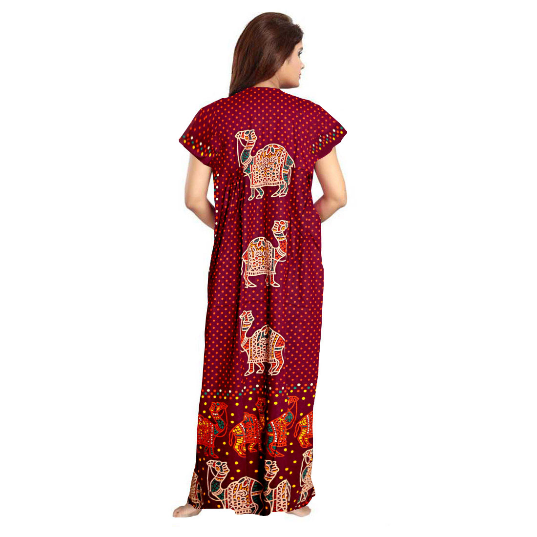 Women's Jaipuri Print Pure Cotton Nighty Wholesaler